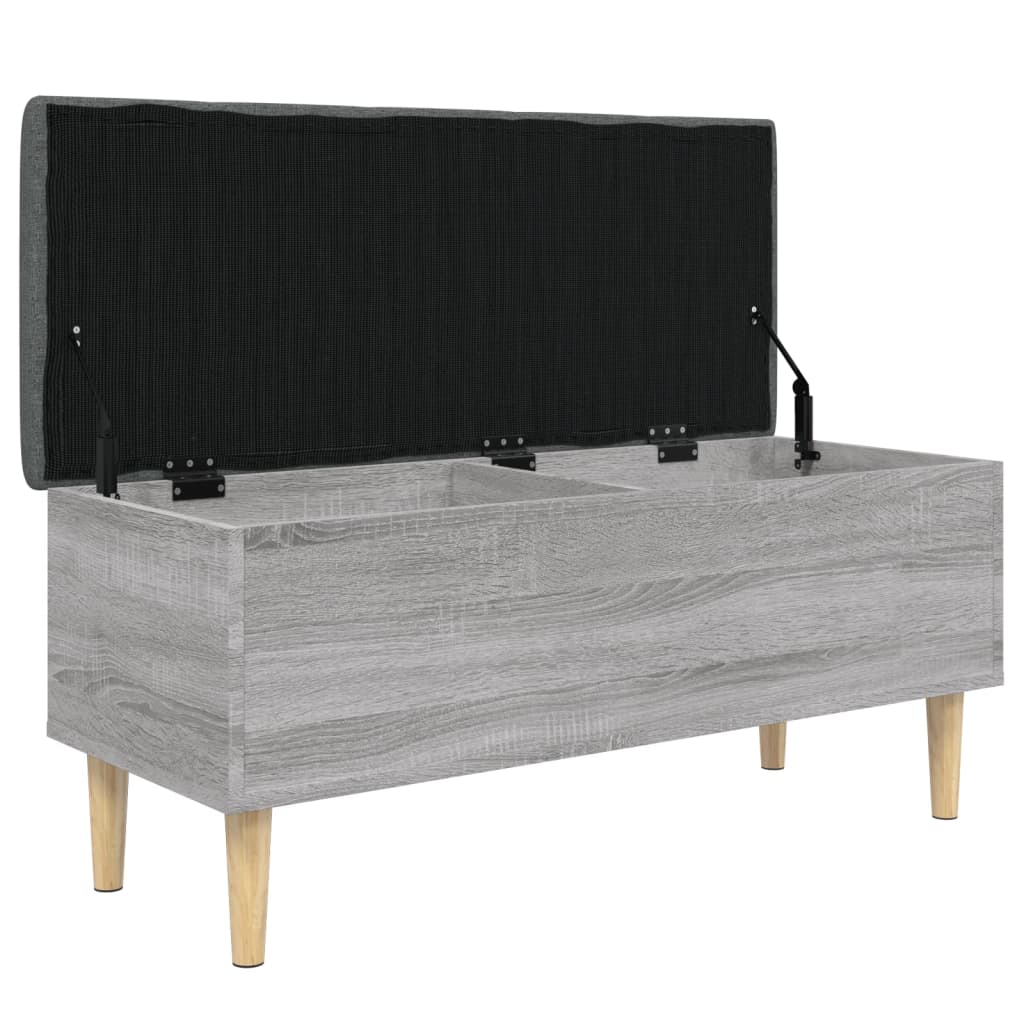 Sonoma gray storage bench 102x42x46 cm engineered wood