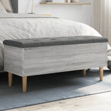 Sonoma gray storage bench 102x42x46 cm engineered wood