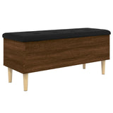 Banc de rangement chêne marron 102x42x46 cm bois d'ingénierie