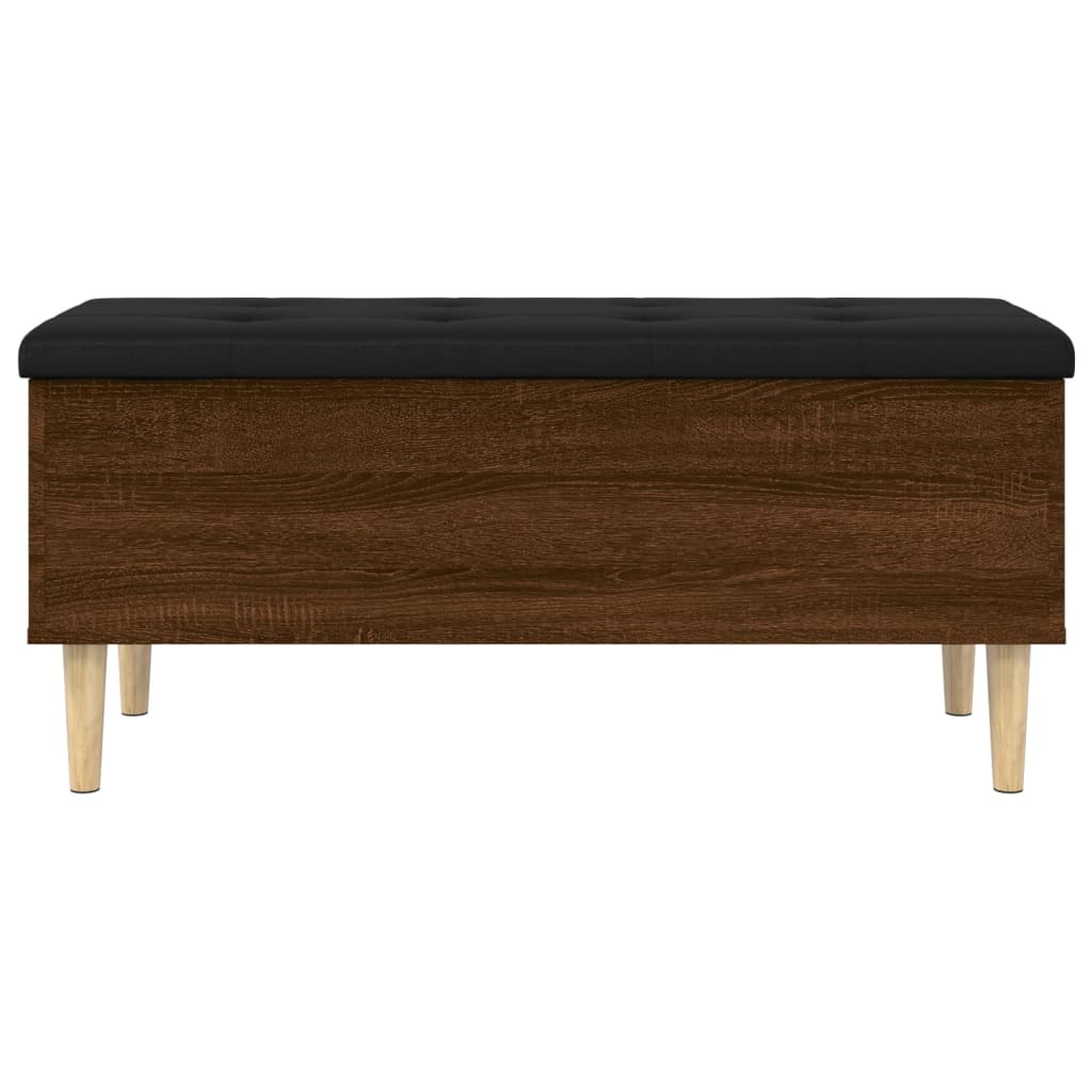 Banc de rangement chêne marron 102x42x46 cm bois d'ingénierie