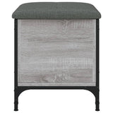 Banc de rangement sonoma gris 42x42x45 cm bois d'ingénierie