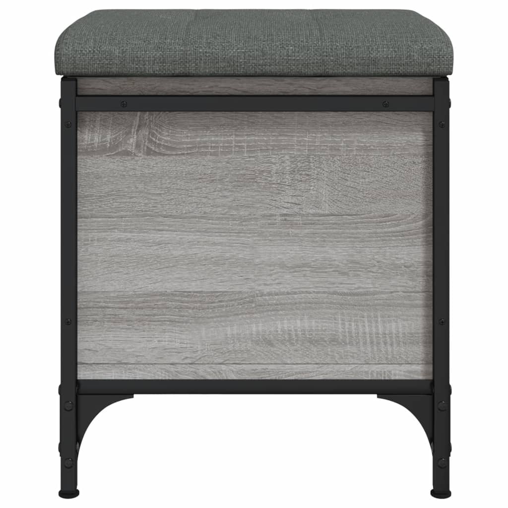 Banc de rangement sonoma gris 42x42x45 cm bois d'ingénierie