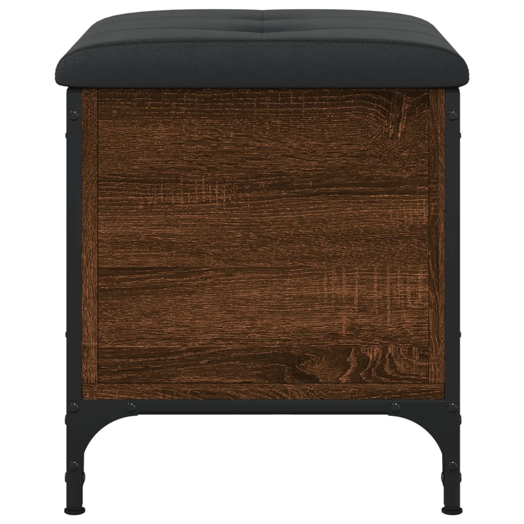 Banc de rangement chêne marron 42x42x45 cm bois d'ingénierie