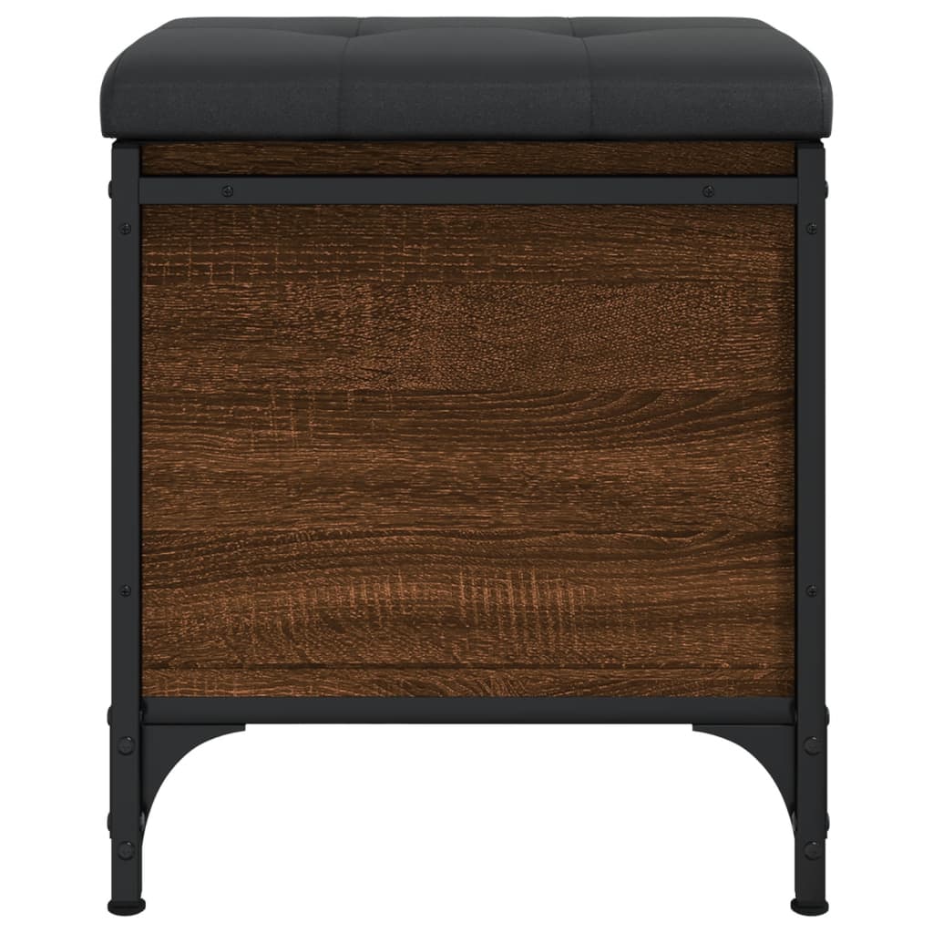 Banc de rangement chêne marron 42x42x45 cm bois d'ingénierie