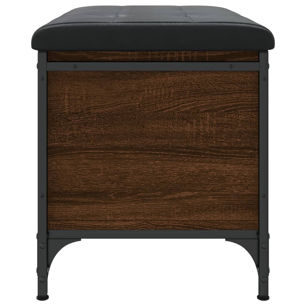 Banc de rangement chêne marron 62x42x45 cm bois d'ingénierie