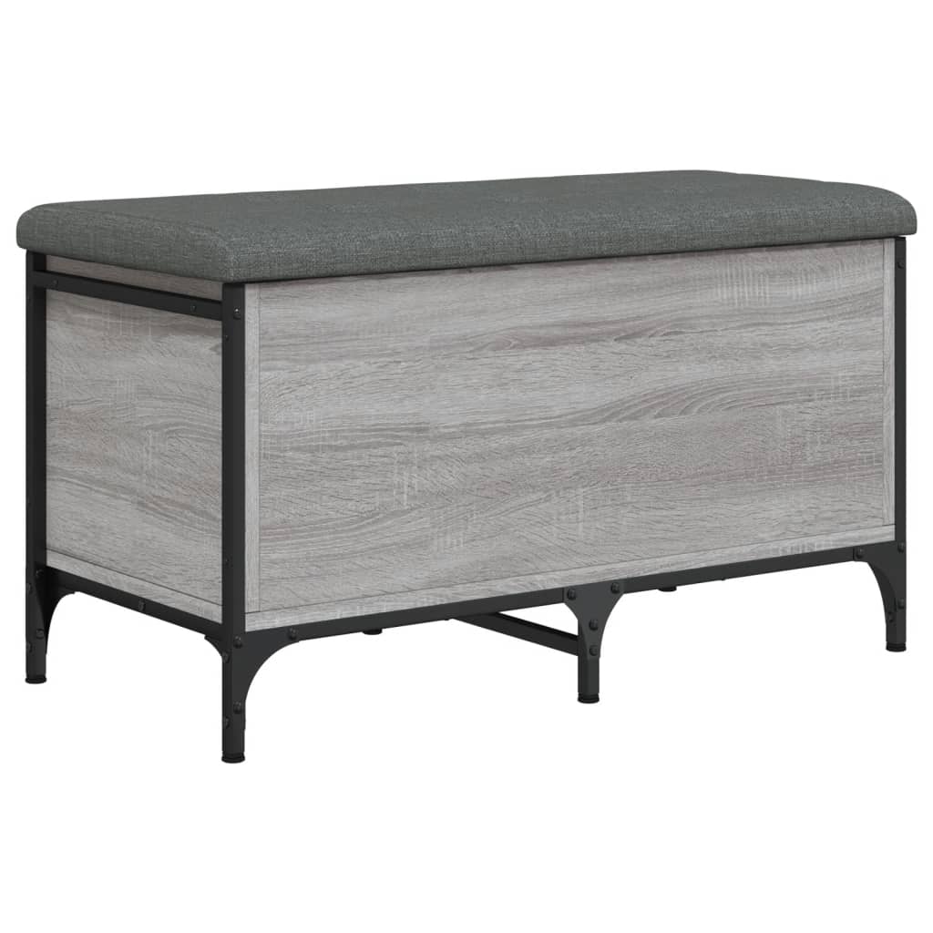 Banc de rangement sonoma gris 82x42x45 cm Bois d'ingénierie