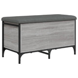 Banc de rangement sonoma gris 82x42x45 cm Bois d'ingénierie