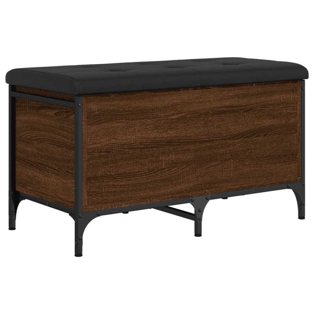 Banc de rangement chêne marron 82x42x45 cm Bois d'ingénierie