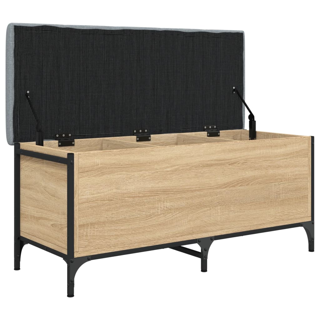 Banc de rangement chêne sonoma 102x42x45 cm bois d'ingénierie