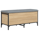 Banc de rangement chêne sonoma 102x42x45 cm bois d'ingénierie