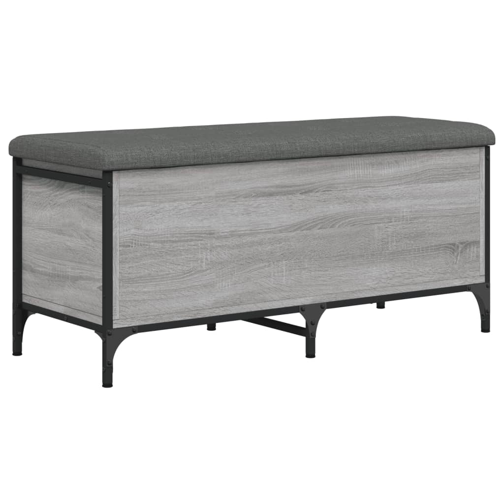 Banc de rangement sonoma gris 102x42x45 cm bois d'ingénierie