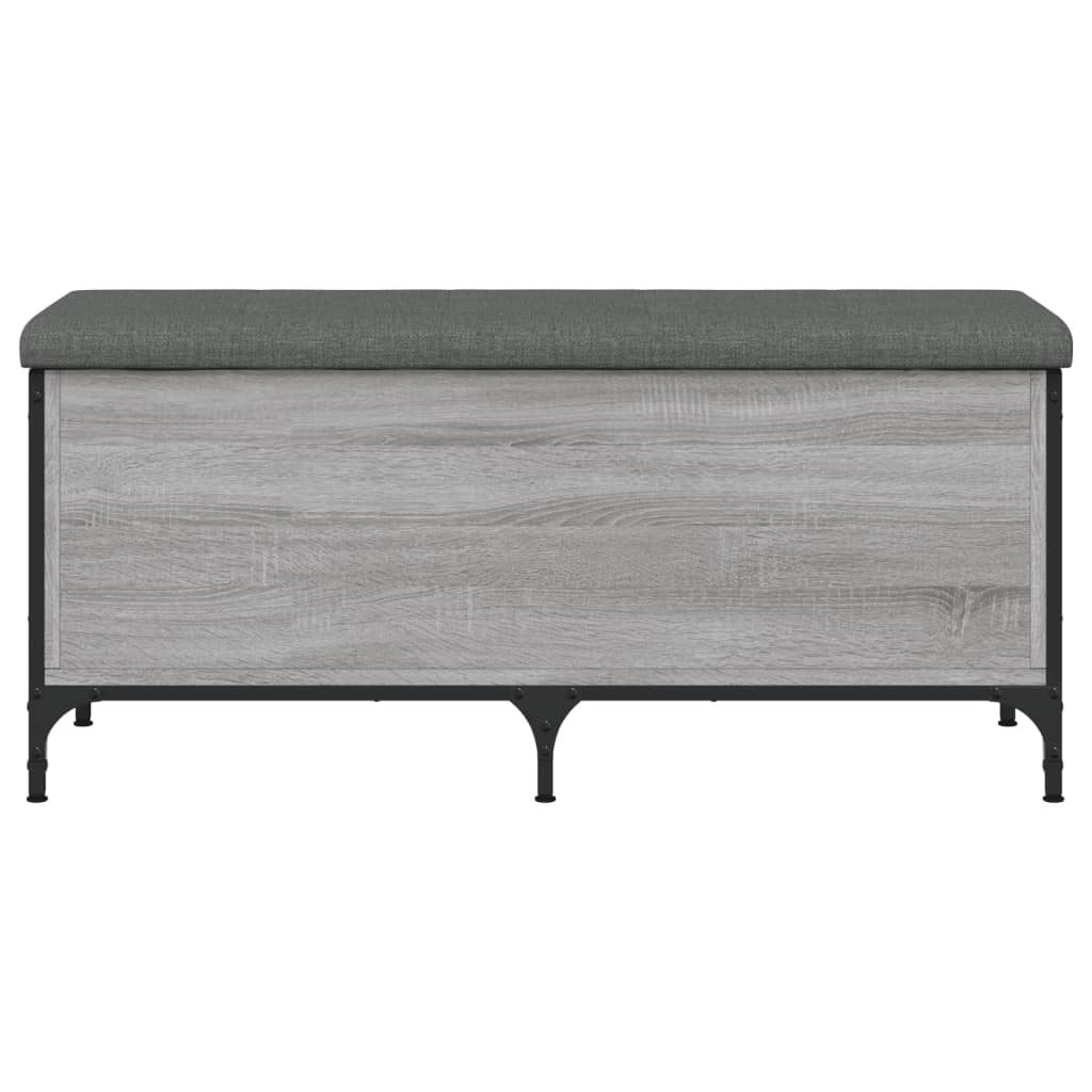 Banc de rangement sonoma gris 102x42x45 cm bois d'ingénierie