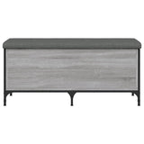 Banc de rangement sonoma gris 102x42x45 cm bois d'ingénierie