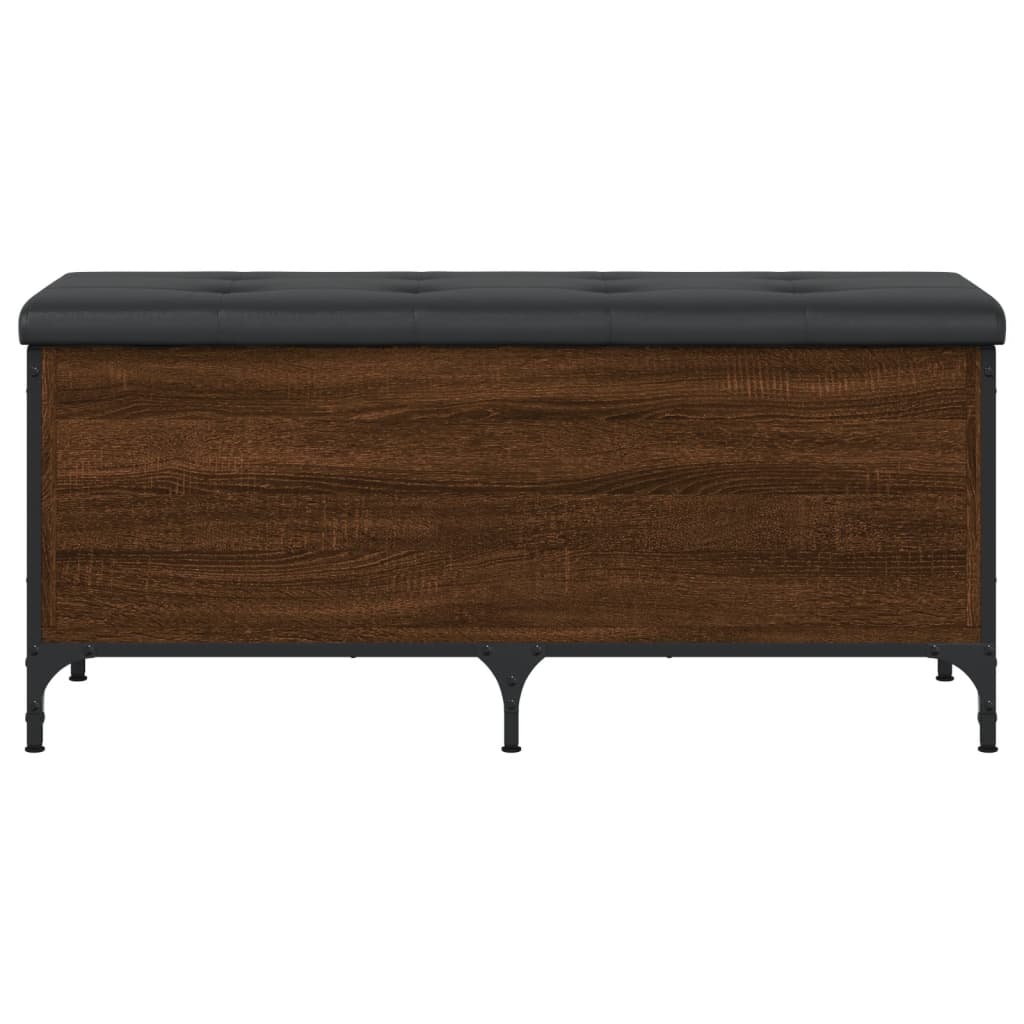 Banc de rangement chêne marron 102x42x45 cm bois d'ingénierie