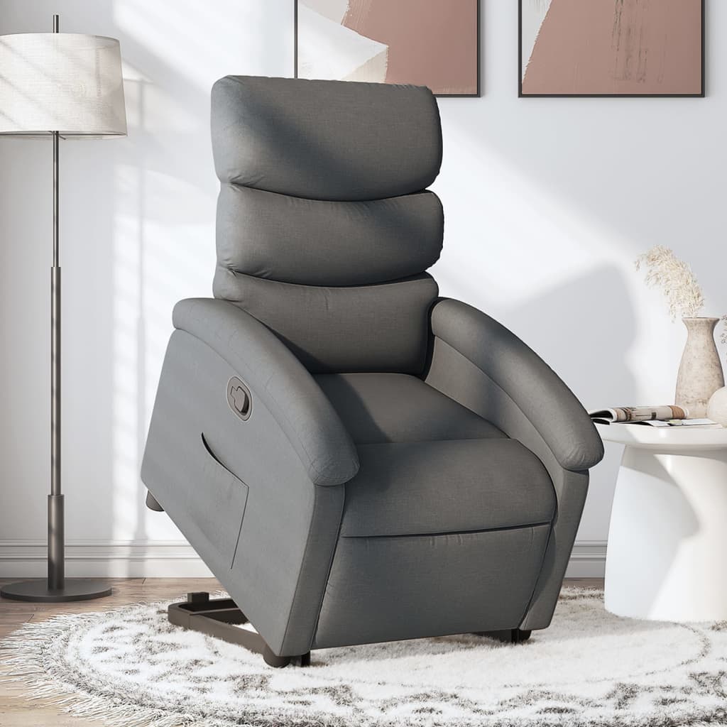 Fauteuil inclinable Gris foncé Tissu