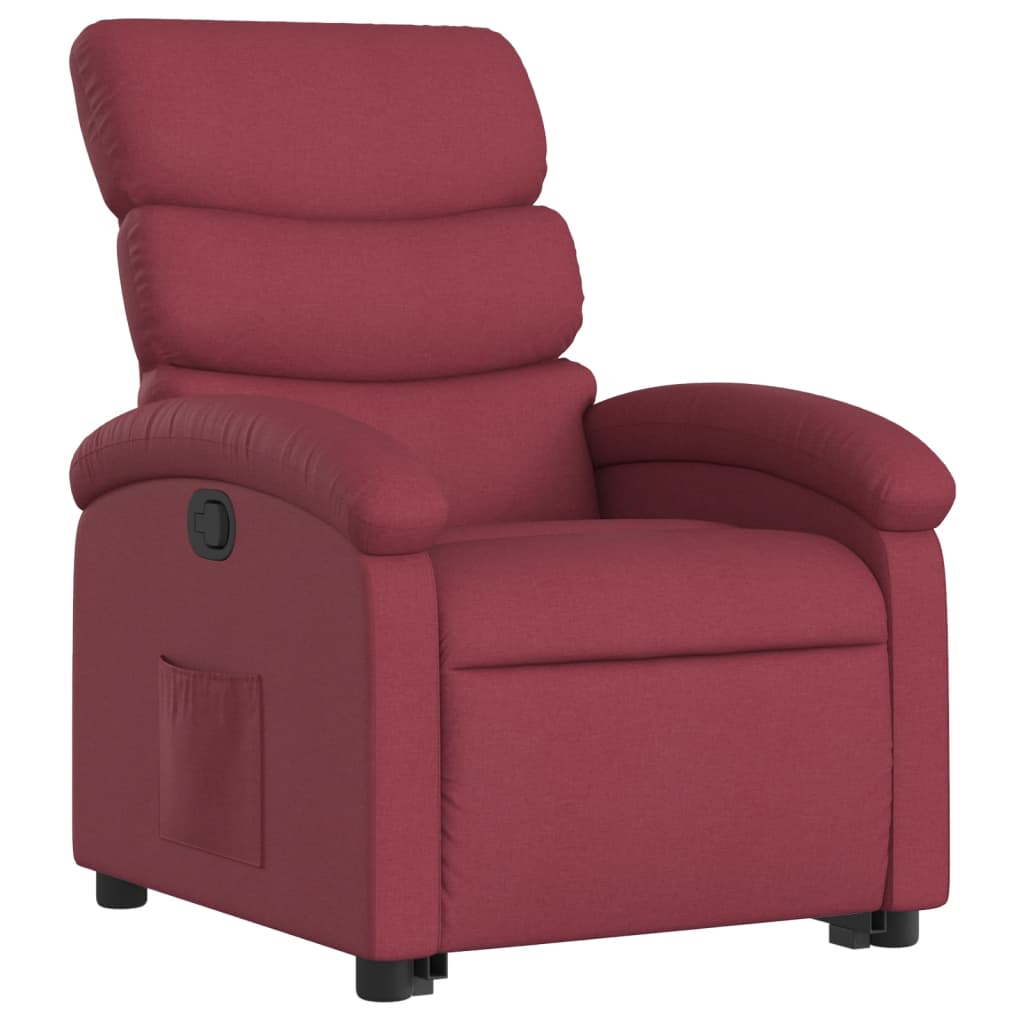 Fauteuil inclinable rouge bordeaux tissu