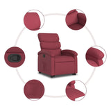 Fauteuil inclinable rouge bordeaux tissu