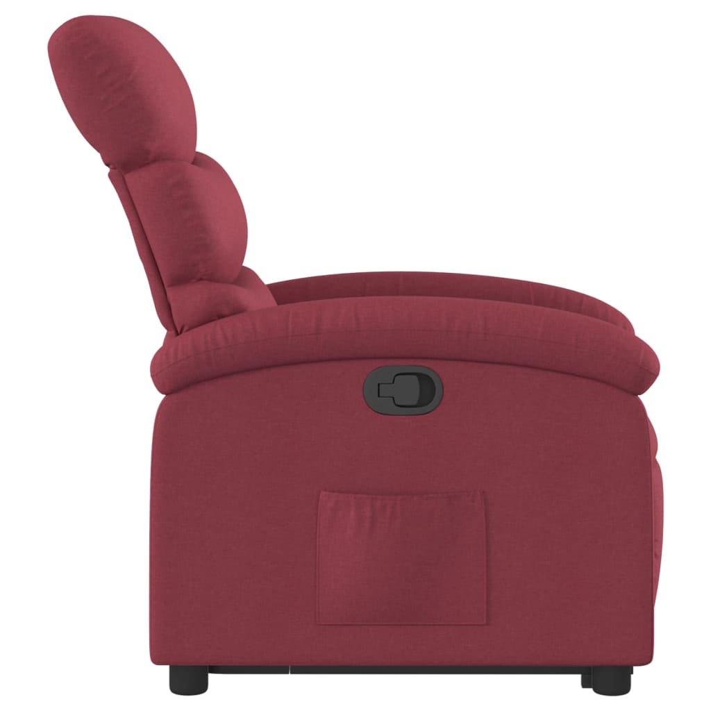 Fauteuil inclinable rouge bordeaux tissu