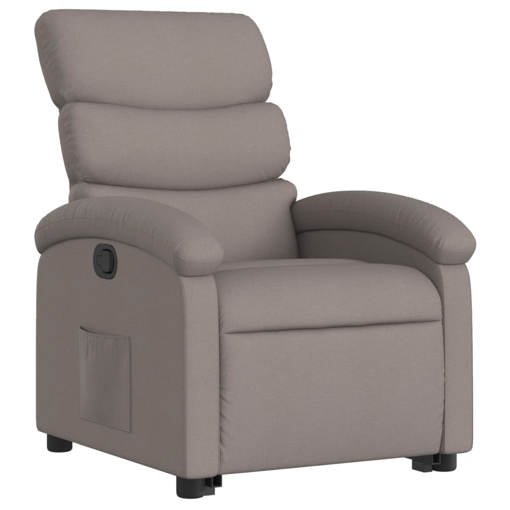 Fauteuil inclinable taupe tissu