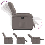 Fauteuil inclinable taupe tissu