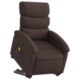 Fauteuil inclinable de massage Marron foncé Tissu