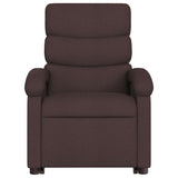 Fauteuil inclinable de massage Marron foncé Tissu