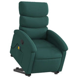 Fauteuil inclinable de massage Vert foncé Tissu