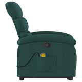 Fauteuil inclinable de massage Vert foncé Tissu