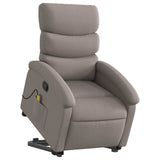 Fauteuil inclinable de massage Taupe Tissu