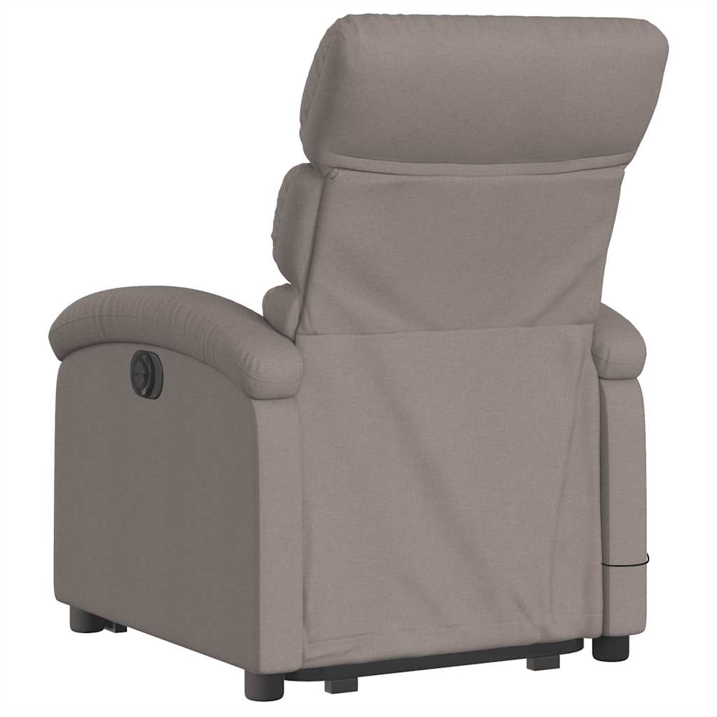 Fauteuil inclinable de massage Taupe Tissu