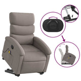 Fauteuil inclinable de massage Taupe Tissu