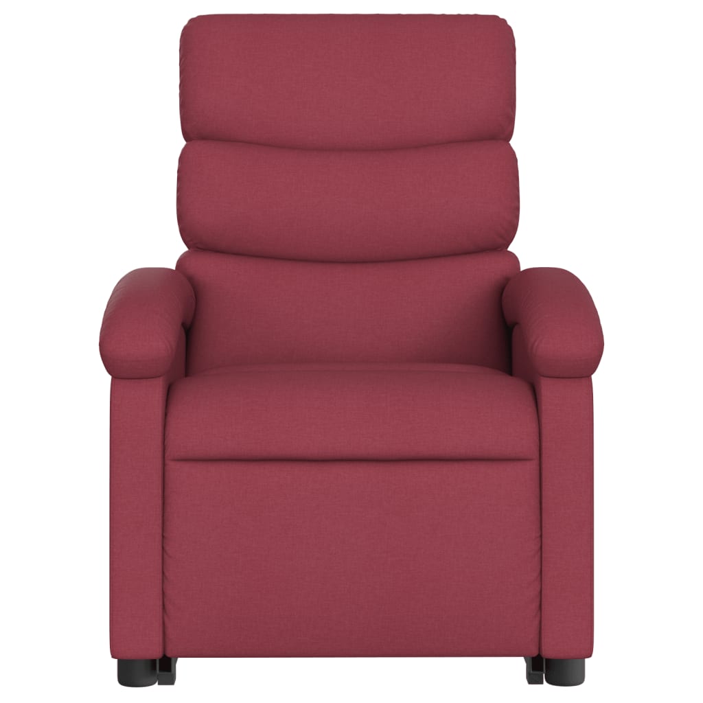 Fauteuil inclinable électrique rouge bordeaux tissu