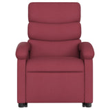 Fauteuil inclinable électrique rouge bordeaux tissu