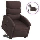 Fauteuil inclinable électrique marron foncé tissu