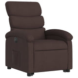 Fauteuil inclinable électrique marron foncé tissu