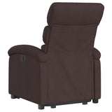 Fauteuil inclinable électrique marron foncé tissu