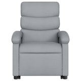 Fauteuil inclinable de massage électrique Gris clair Tissu