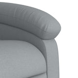 Fauteuil inclinable de massage électrique Gris clair Tissu