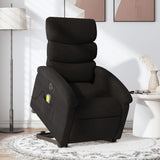 Fauteuil inclinable de massage électrique Noir Tissu