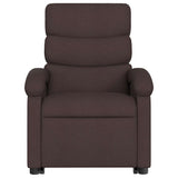 Fauteuil inclinable de massage électrique Marron foncé Tissu