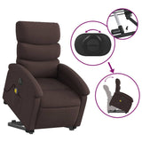 Fauteuil inclinable de massage électrique Marron foncé Tissu