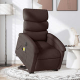 Fauteuil inclinable de massage électrique Marron foncé Tissu