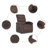 Fauteuil inclinable électrique Marron Similicuir