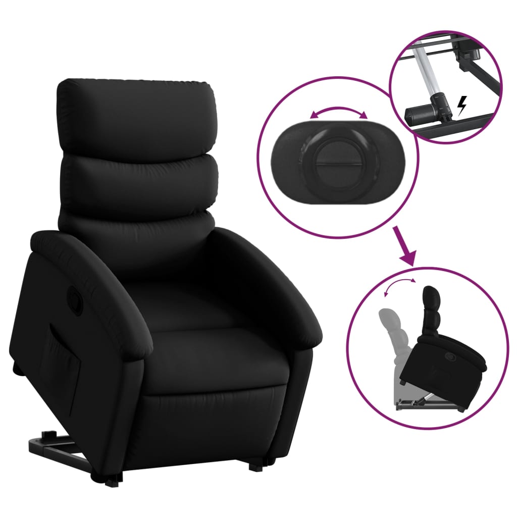 Fauteuil inclinable Noir Similicuir