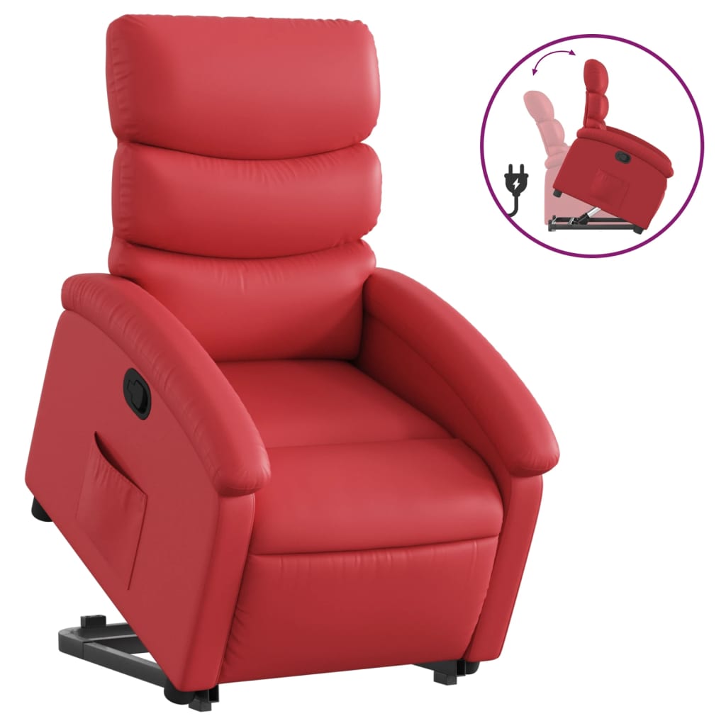 Fauteuil inclinable Rouge Similicuir