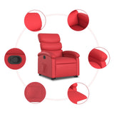 Fauteuil inclinable Rouge Similicuir