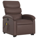 Fauteuil inclinable de massage Marron Similicuir