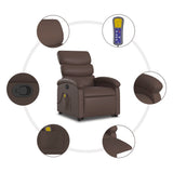 Fauteuil inclinable de massage Marron Similicuir