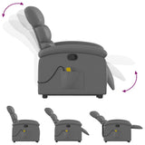 Fauteuil inclinable de massage Gris Similicuir