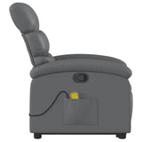 Fauteuil inclinable de massage Gris Similicuir